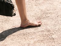 Feet - Lena D - 2009-03-31 Barefoot in metro & sexy soles in the city