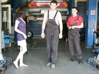 Feet - Lena D - 2009-03-31 Barefoot in metro & sexy soles in the city