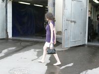 Feet - Lena D - 2009-03-31 Barefoot in metro & sexy soles in the city