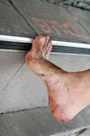 Feet - Lena D - 2009-03-31 Barefoot in metro & sexy soles in the city