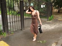 Feet - Liza C - 2017-12-08 Barefoot in the wet street