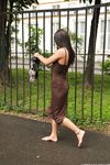 Feet - Liza C - 2017-12-08 Barefoot in the wet street