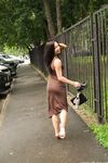 Feet - Liza C - 2017-12-08 Barefoot in the wet street