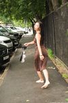 Feet - Liza C - 2017-12-08 Barefoot in the wet street