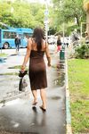Feet - Liza C - 2017-12-08 Barefoot in the wet street