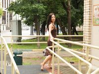 Feet - Liza C - 2017-12-08 Barefoot in the wet street