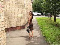 Feet - Liza C - 2017-12-08 Barefoot in the wet street