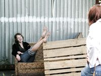 Feet - Luisa + Lena E - 2008-04-03 Naughty barefoot girls