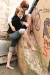 Feet - Luisa + Lena E - 2008-04-03 Naughty barefoot girls