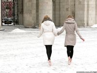 Feet - Luisa A + Nastya C - 2012-03-03 Two shivering girls
