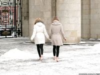 Feet - Luisa A + Nastya C - 2012-03-03 Two shivering girls