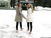 Feet - Luisa A + Nastya C - 2012-03-03 Two shivering girls