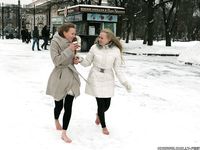 Feet - Luisa A + Nastya C - 2012-03-03 Two shivering girls