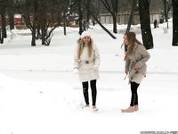 Feet - Luisa A + Nastya C - 2012-03-03 Two shivering girls