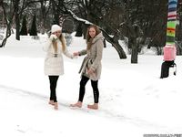 Feet - Luisa A + Nastya C - 2012-03-03 Two shivering girls