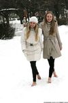 Feet - Luisa A + Nastya C - 2012-03-03 Two shivering girls