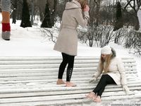 Feet - Luisa A + Nastya C - 2012-03-03 Two shivering girls