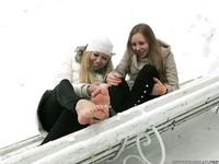 Feet - Luisa A + Nastya C - 2012-03-03 Two shivering girls