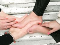 Feet - Luisa A + Nastya C - 2012-03-03 Two shivering girls