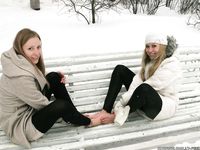 Feet - Luisa A + Nastya C - 2012-03-03 Two shivering girls