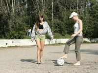 Feet - Margarita + Natasha B - 2009-03-24 Barefoot footbal