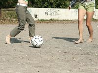 Feet - Margarita + Natasha B - 2009-03-24 Barefoot footbal