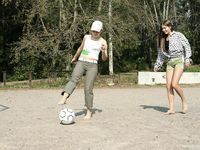 Feet - Margarita + Natasha B - 2009-03-24 Barefoot footbal