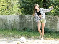 Feet - Margarita + Natasha B - 2009-03-24 Barefoot footbal