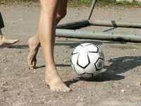 Feet - Margarita + Natasha B - 2009-03-24 Barefoot footbal