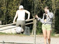 Feet - Margarita + Natasha B - 2009-03-24 Barefoot footbal