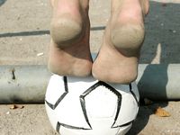 Feet - Margarita + Natasha B - 2009-03-24 Barefoot footbal