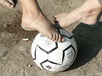 Feet - Margarita + Natasha B - 2009-03-24 Barefoot footbal