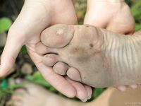 Feet - Margarita + Natasha B - 2009-03-24 Barefoot footbal