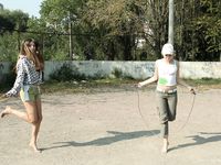 Feet - Margarita + Natasha B - 2009-03-24 Barefoot footbal