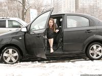 Feet - Margarita A - 2013-01-29 Barefoot car driver girl