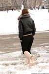 Feet - Margarita A - 2013-01-29 Barefoot car driver girl