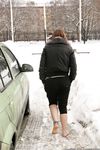 Feet - Margarita A - 2013-01-29 Barefoot car driver girl
