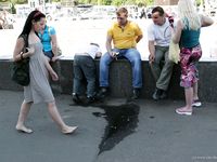 Feet - Maria A -2009-07-24 Barefoot walk in the city
