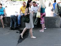 Feet - Maria A -2009-07-24 Barefoot walk in the city