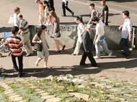 Feet - Maria A -2009-07-24 Barefoot walk in the city