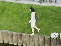 Feet - Maria A -2009-07-24 Barefoot walk in the city