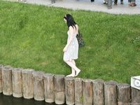 Feet - Maria A -2009-07-24 Barefoot walk in the city