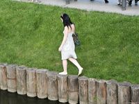 Feet - Maria A -2009-07-24 Barefoot walk in the city