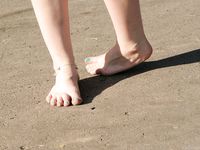Feet - Maria A -2009-07-24 Barefoot walk in the city