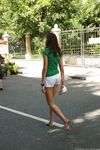 Feet - Maria D - 2014-04-04 Slender girl in shorts