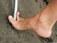 Feet - Marina A - 2012-12-07 Beauty in light summer dress and sunglasses