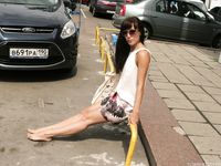 Feet - Marina A - 2012-12-07 Beauty in light summer dress and sunglasses