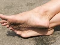 Feet - Marina A - 2012-12-07 Beauty in light summer dress and sunglasses