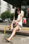 Feet - Marina A - 2012-12-07 Beauty in light summer dress and sunglasses