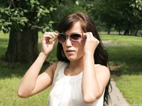 Feet - Marina A - 2012-12-07 Beauty in light summer dress and sunglasses